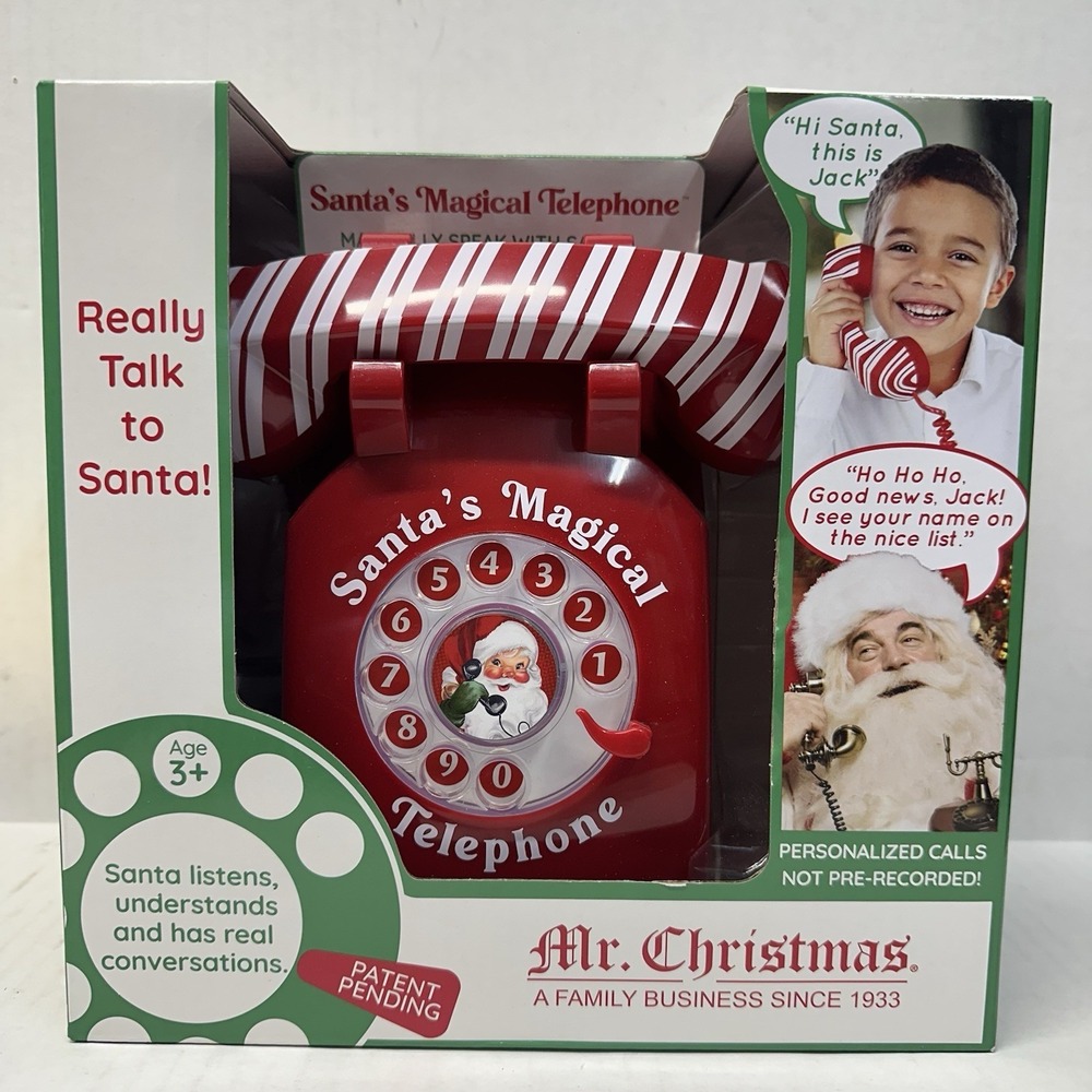 Santa's Magical Telephone Mr Christmas Interactive Holiday Toy‎